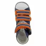 Детские сандалии ORTHOBOOM 27057-15 синий-оранжевый-серый фото 5