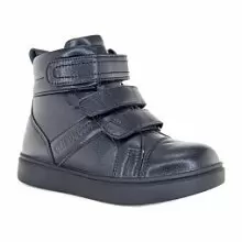 Кожаные детские ботинки ORTHOBOOM 81145-14 черный 
янтарь фото 1