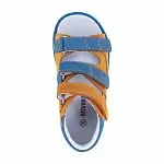Детские сандалии ORTHOBOOM 25057-10 охра с синим фото 4