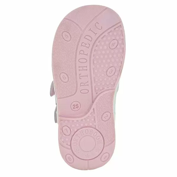 Детские сандалии ORTHOBOOM 27057-01 металлик с розовым