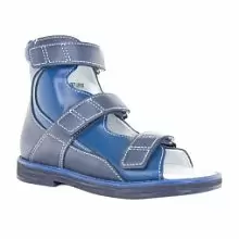 Кожаные детские сандалии ORTHOBOOM 71597-33 темно-синий 
ультрамарин фото 1