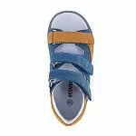 Детские сандалии ORTHOBOOM 25057-10 серо-синий с оранжевым фото 4