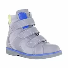 Детские ботинки ORTHOBOOM 81147-15 ярко-серый с 
синим фото 1