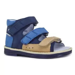 Детские сандалии ORTHOBOOM 25057-10 сине-голубой с бежевым фото 1
