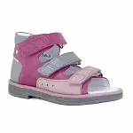 Детские сандалии ORTHOBOOM 25057-04 малиново-розовый с серым
