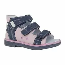 Детские сандалии ORTHOBOOM 25057-06 розовый с серым фото 1