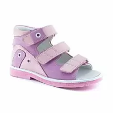 Детские сандалии ORTHOBOOM 27057-01 сиренево-розовый фото 1