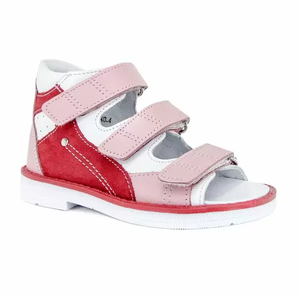 Детские сандалии ORTHOBOOM 25057-07 красный-розовый-белый фото 1