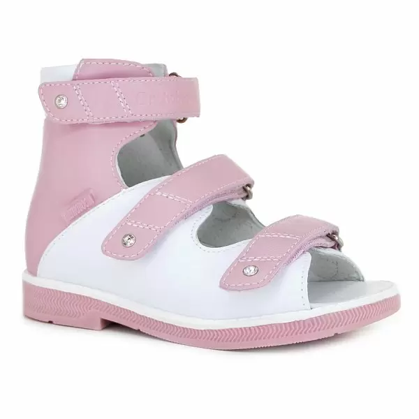 Детские сандалии ORTHOBOOM 71497-1 бело-розовый фото 1
