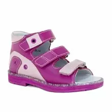 Кожаные детские сандалии ORTHOBOOM 27057-01 малиново-розовый фото 1