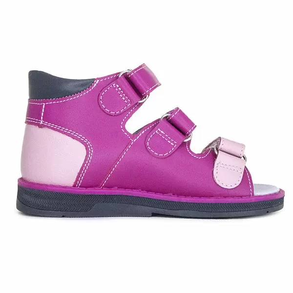 Детские сандалии ORTHOBOOM 25057-10 фуксия-розовый-серый