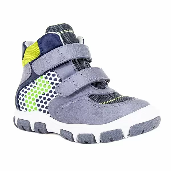 Детские ботинки ORTHOBOOM 81056-01 серый с оливковым фото 1