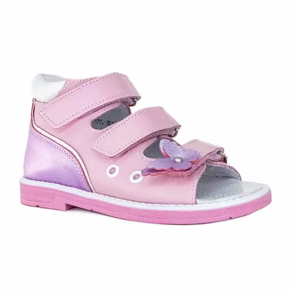 Детские сандалии ORTHOBOOM 27057-01 розовый металлик фото 1