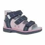 Детские сандалии ORTHOBOOM 25057-06 розовый с серым