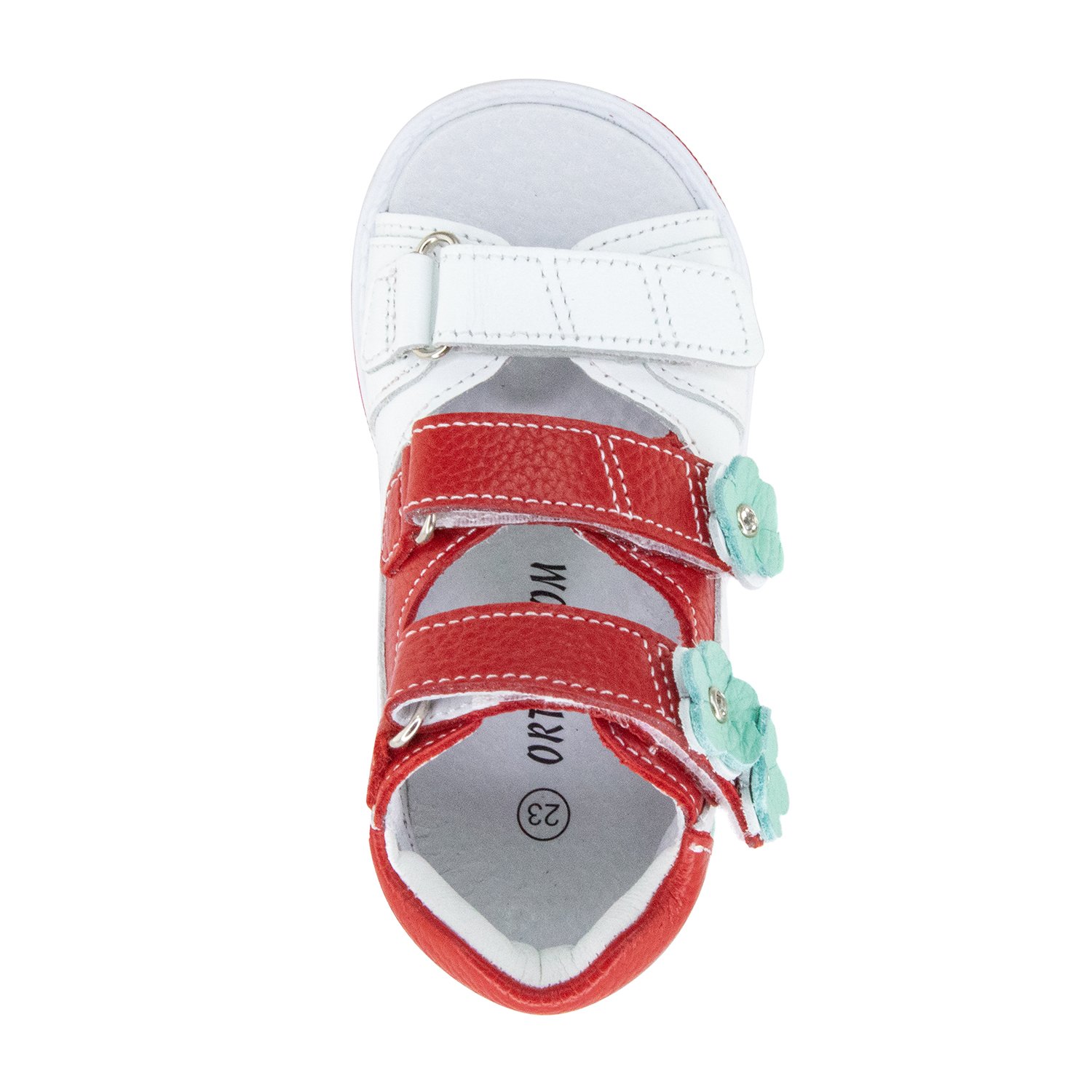 Детские сандалии ORTHOBOOM 43397-4 белый с красным