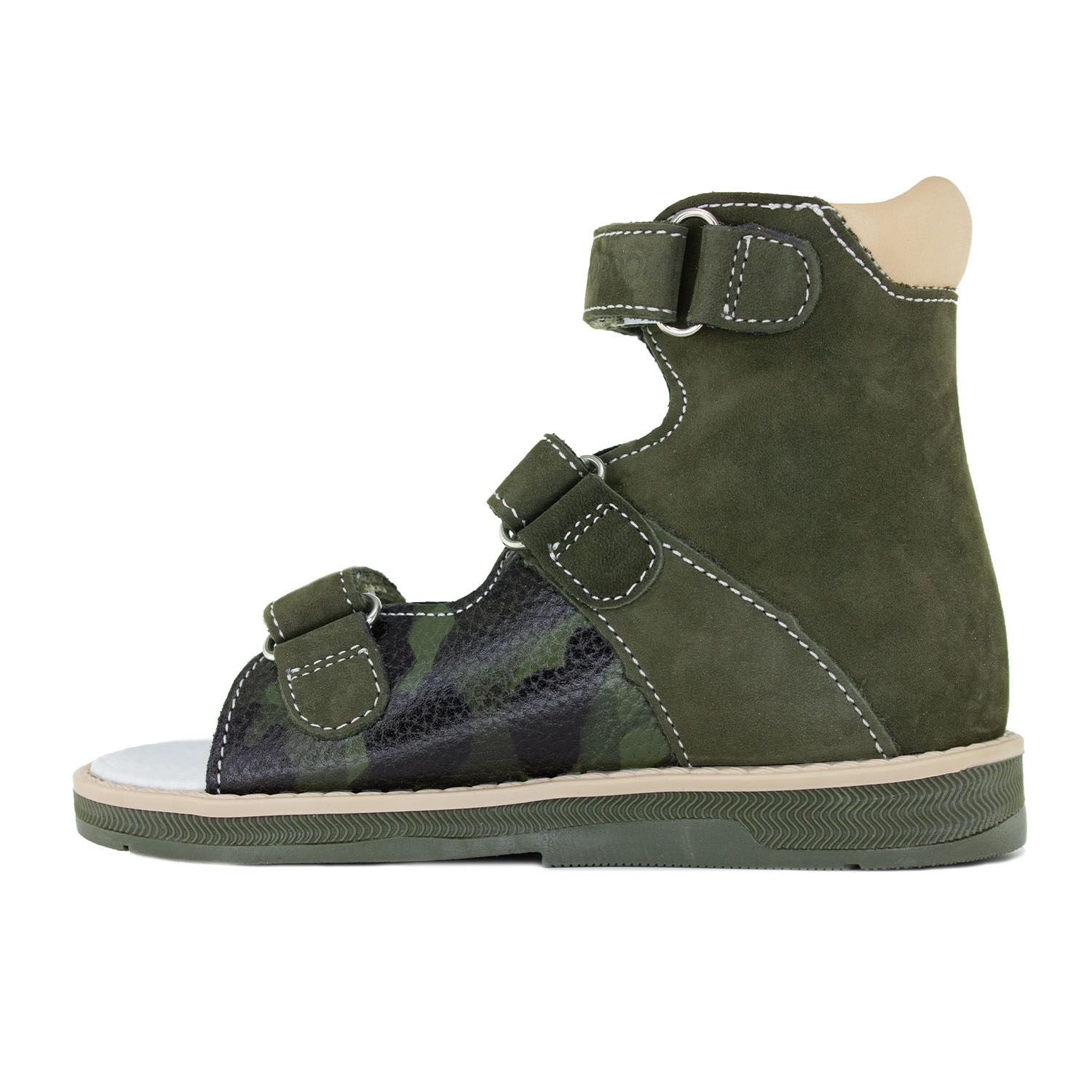 Детские сандалии Orthoboom 71597-33 болотный милитари фото 2