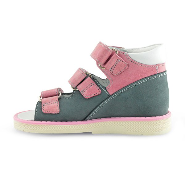 Детские сандалии ORTHOBOOM 25057-10 розовый с серым
