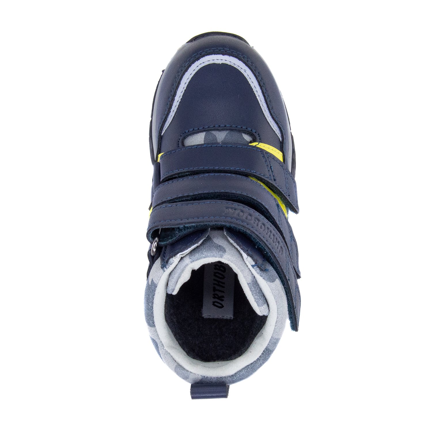 Детские ботинки ORTHOBOOM 87054-02 темно-синий с желтым