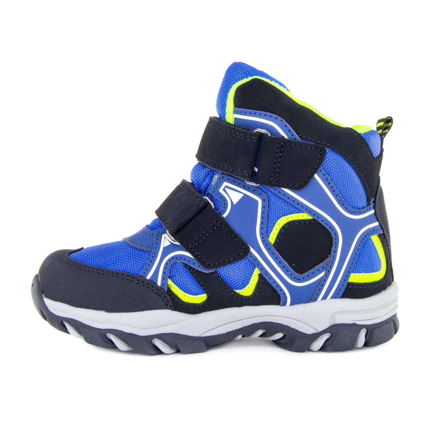 Детские ботинки ORTHOBOOM 81054-02 сине-черный с салатовым