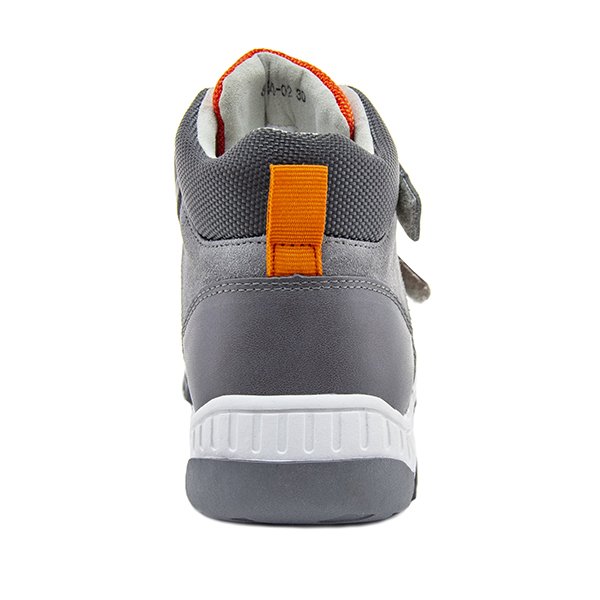 Детские ботинки ORTHOBOOM 87054-02 базальтово-серый с оранжевым