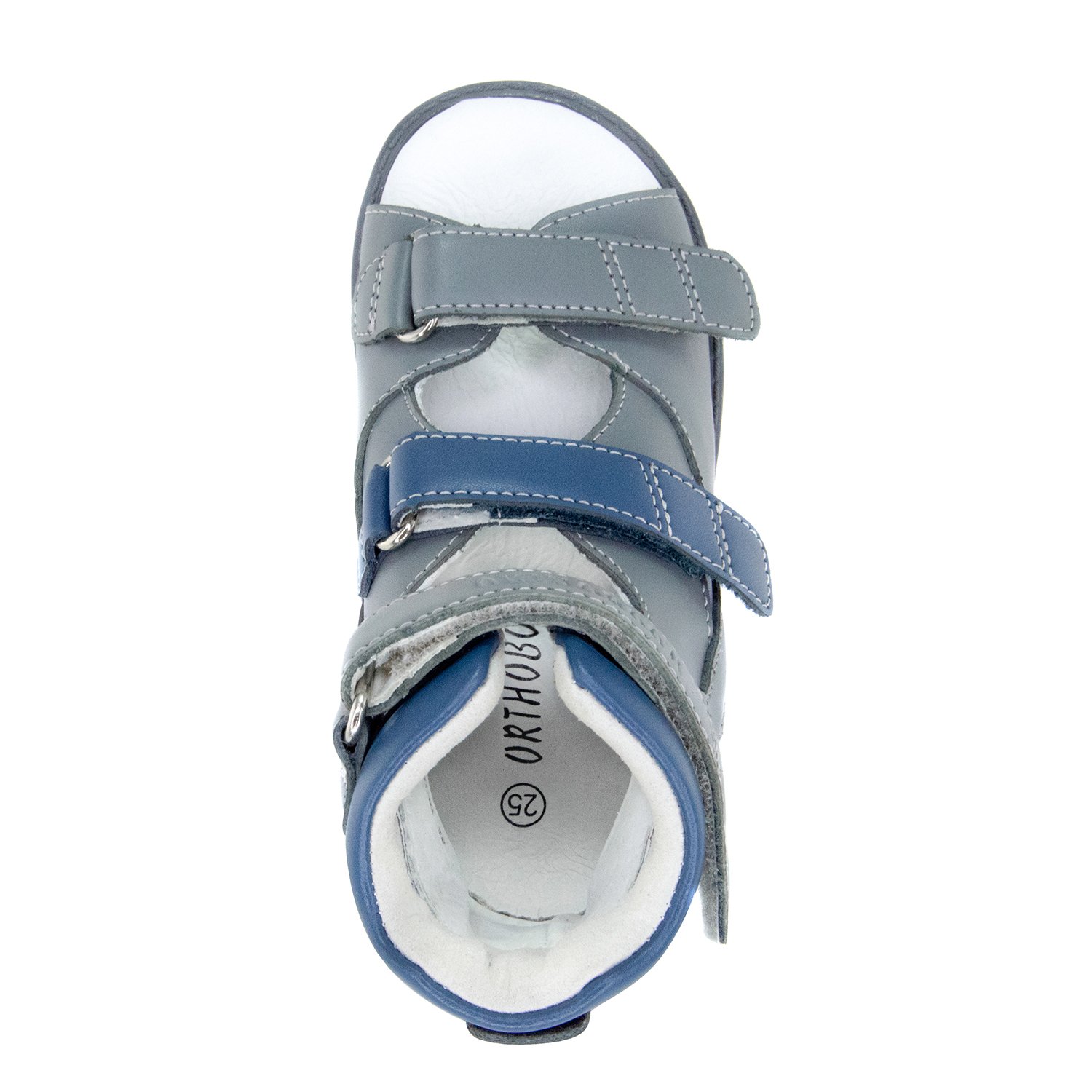 Детские сандалии ORTHOBOOM 71057-07 серый с синим