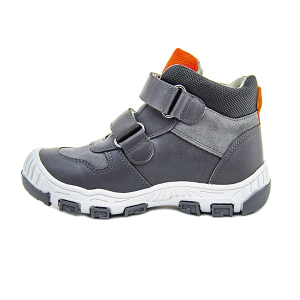 Детские ботинки ORTHOBOOM 87054-02 базальтово-серый с оранжевым