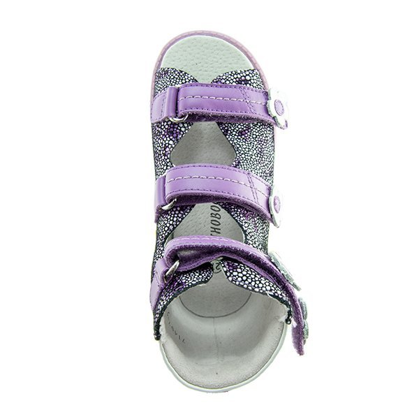 Детские сандалии ORTHOBOOM 71497-2 фиолетовый с принтом