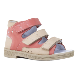 Детские сандалии Orthoboom 27057-01 лососевый с бежевым фото 1