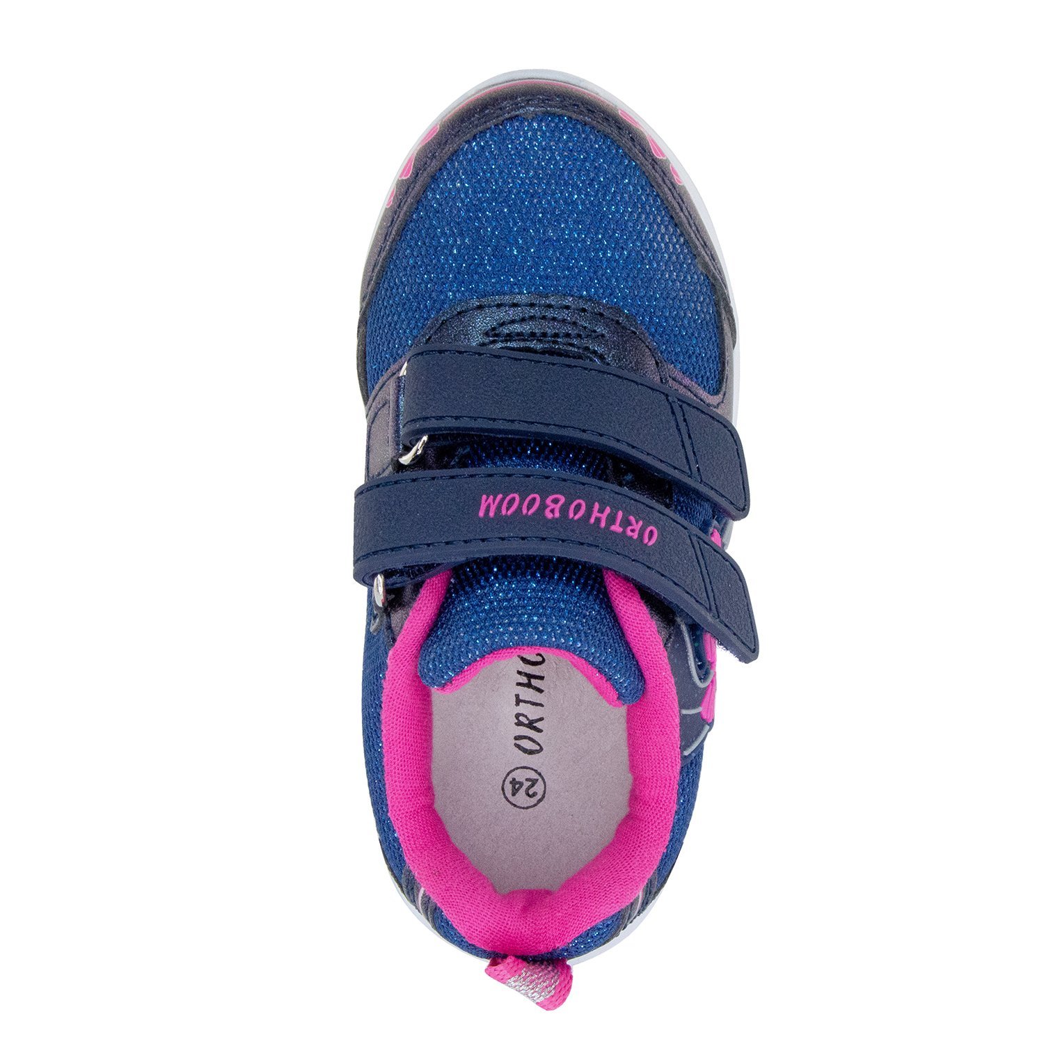 Детские кроссовки ORTHOBOOM 30225-07 сапфировый с розовым