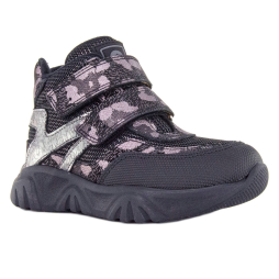 Детские ботинки Orthoboom 82123-22 черный с розовым принтом фото 1