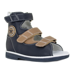 Детские сандалии Orthoboom 71597-33 темно-синий с коричневым фото 1