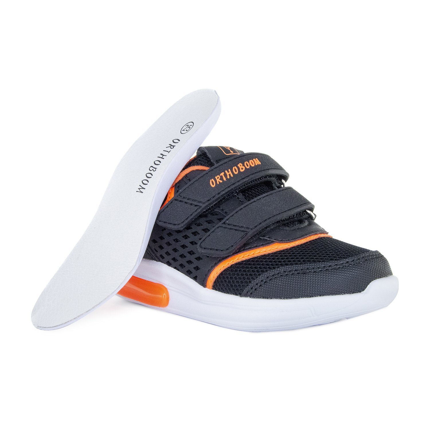 Детские кроссовки ORTHOBOOM 30247-14 черный с оранжевым