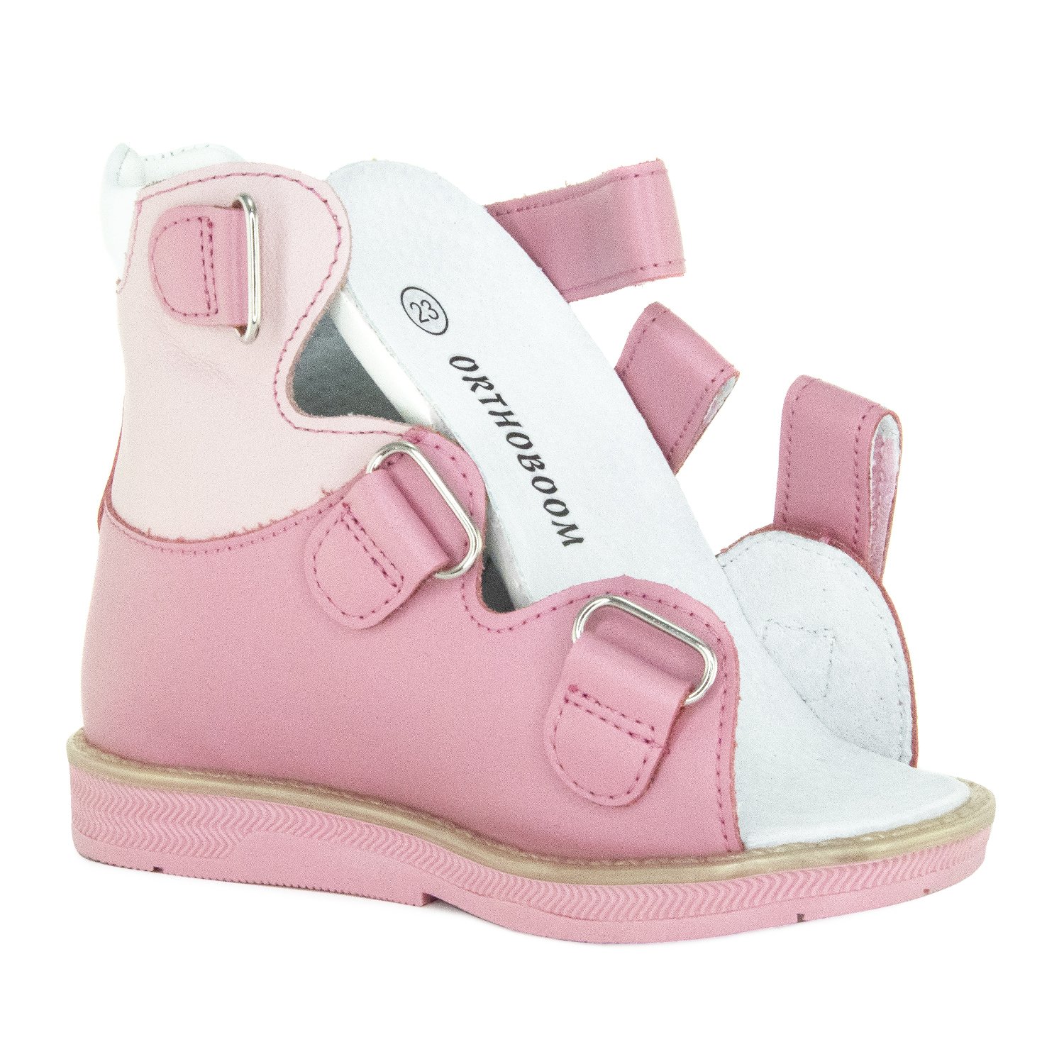 Детские сандалии ORTHOBOOM 71057-01 розовая пудра