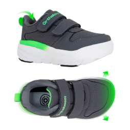 Детские кроссовки Orthoboom 30223-04 черный с салатовым фото 1