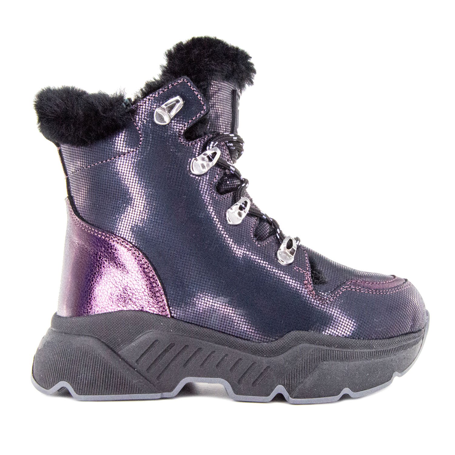 Детские ботинки ORTHOBOOM 88125-44 фиолетовый хамелеон