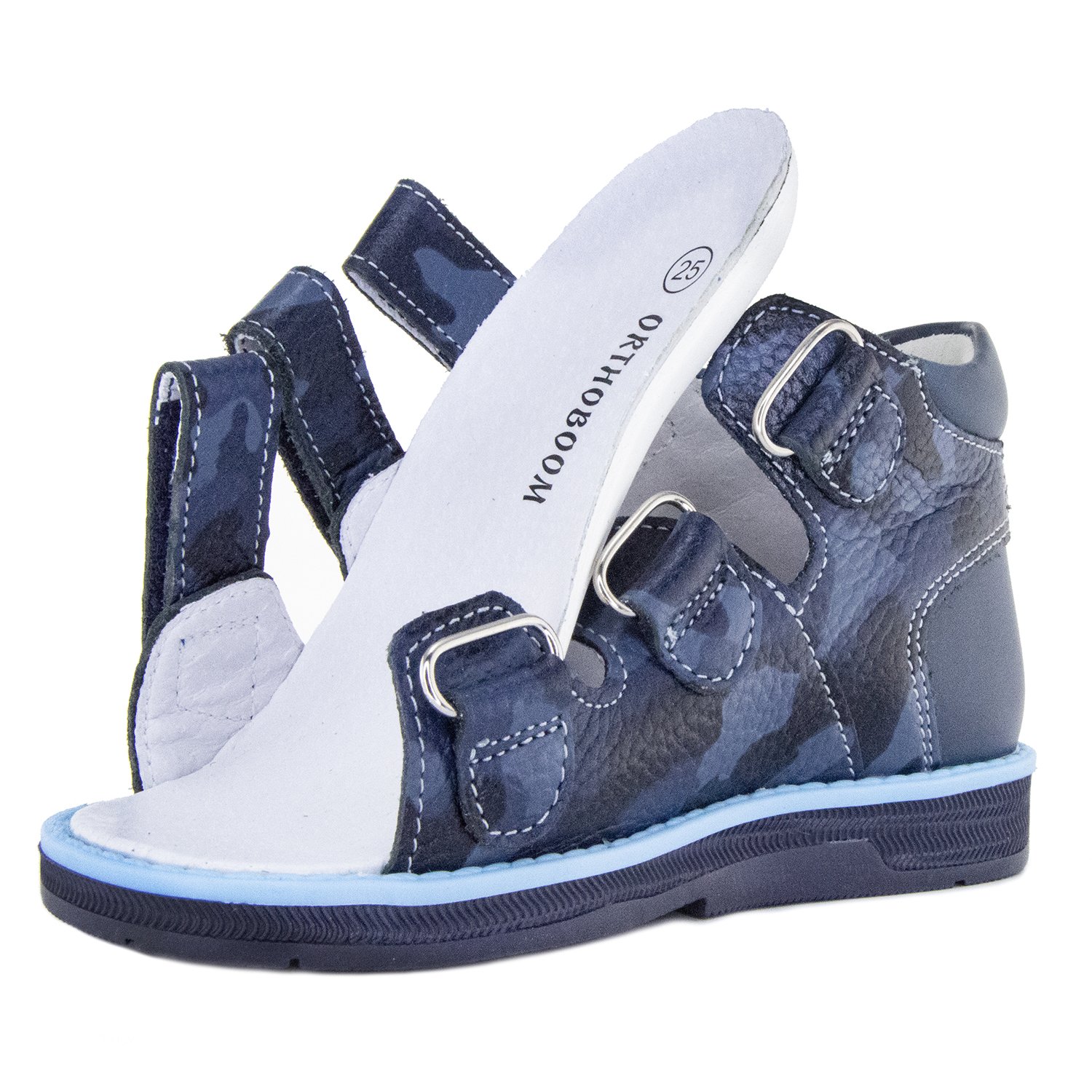 Детские сандалии ORTHOBOOM 25057-10 темно-синий милитари