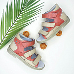 Детские сандалии Orthoboom 27057-01 лососевый с бежевым фото 2