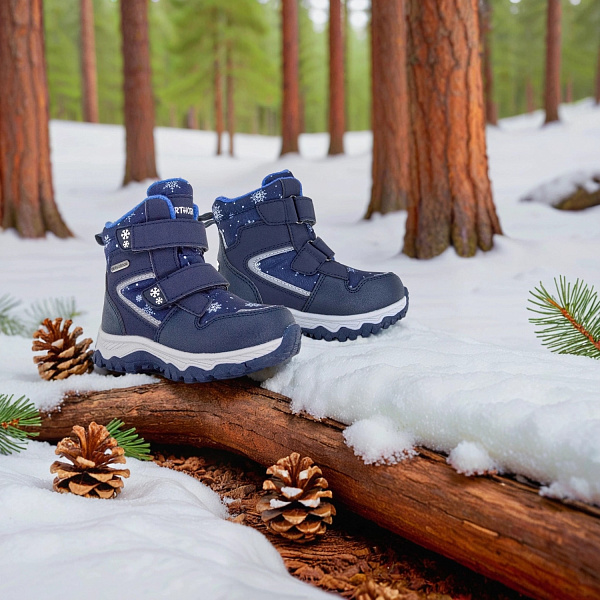 Детские дутики/сноубутсы Orthoboom 63055-02 темно-синий сапфир