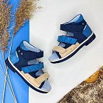 Детские сандалии ORTHOBOOM 25057-10 сине-голубой с бежевым фото 2