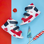 Детские сандалии Orthoboom 27057-10 белый-синий-карминовый фото 2