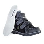 Детские ботинки ORTHOBOOM 81054-01 ярко-черный с серым фото 7