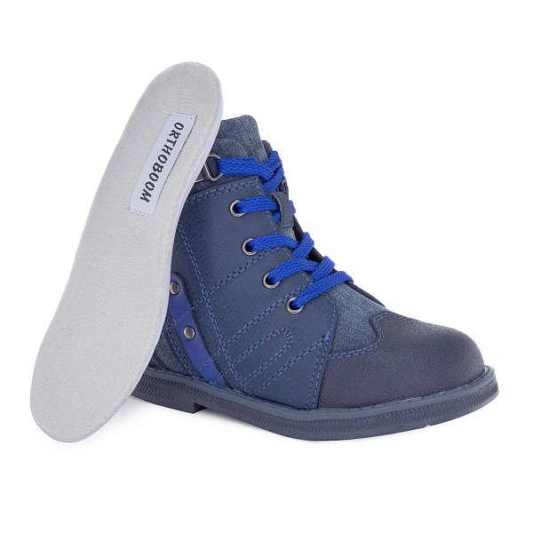 Детские ботинки ORTHOBOOM 83054-02 темно-синий с синим