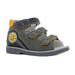 Детские сандалии Orthoboom 43397-5 серый с оранжевым