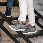 Детские ботинки ORTHOBOOM 87054-02 базальтово-серый с оранжевым фото 8