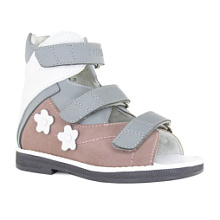 Ортопедические детские сандалии Orthoboom 
71057-05 лилово-бежевый с белым фото 1