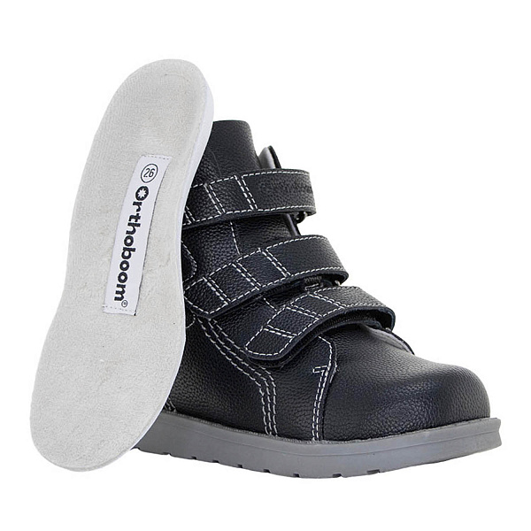 Детские антиварусные ботинки Orthoboom 81194-37 черный пион