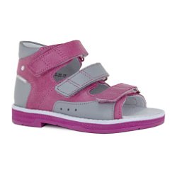 Детские сандалии Orthoboom 25057-04 малиновый с 
серым фото 1