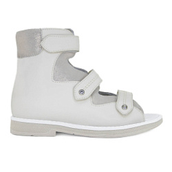 Детские ботинки летние Orthoboom 71057-01 сливочный 
жемчуг фото 1