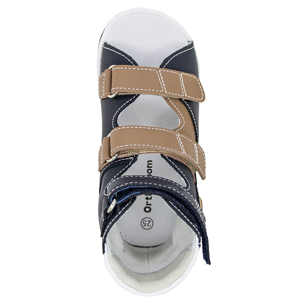 Детские сандалии Orthoboom 71597-33 темно-синий с коричневым