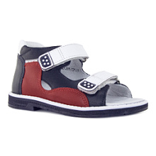 Детские сандалии Orthoboom 47387-13 бело-синий-красный фото 1